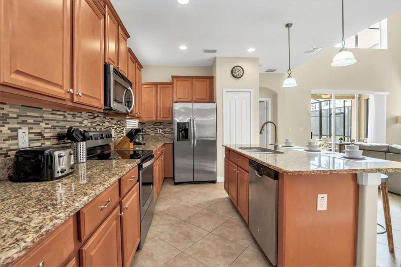 Near Disney - 5Br Home- Games Pool Hot Tub & Bbq 키시미 외부 사진